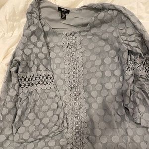 Alfani polka dot long sleeve